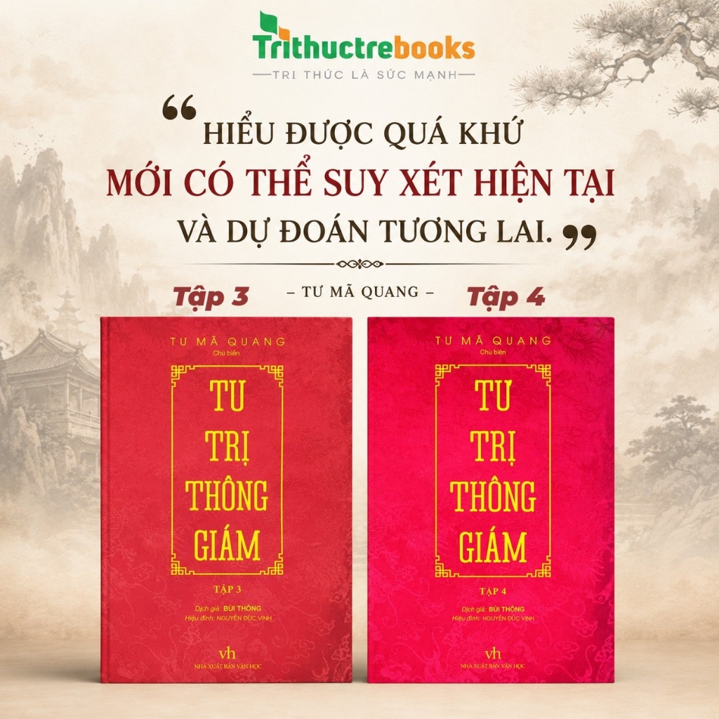 Sách - Combo Tư Trị Thông Giám Tập 3-4 - Những Bài Học Hưng Vong Làm Thay Đổi Các Triều Đại