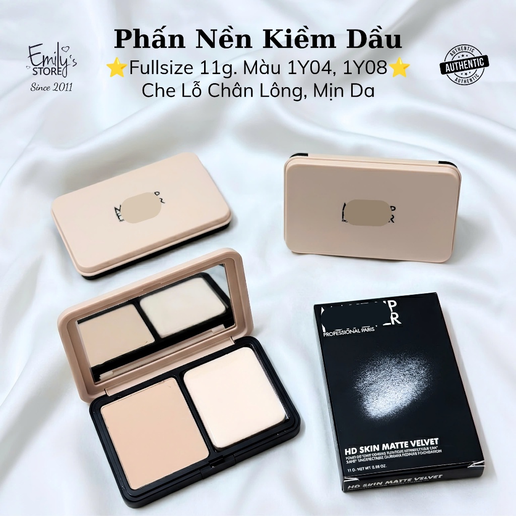 Phấn Phủ Kiềm Dầu Matte Velvet – Phấn Nén Che Phủ Cao, Lì Mịn, Tự Nhiên, Lâu Trôi. 1Y04, 1Y08
