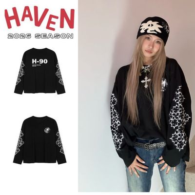 Áo thun tay dài nam nữ Haven Studio chất Cotton 300gsm form rộng
