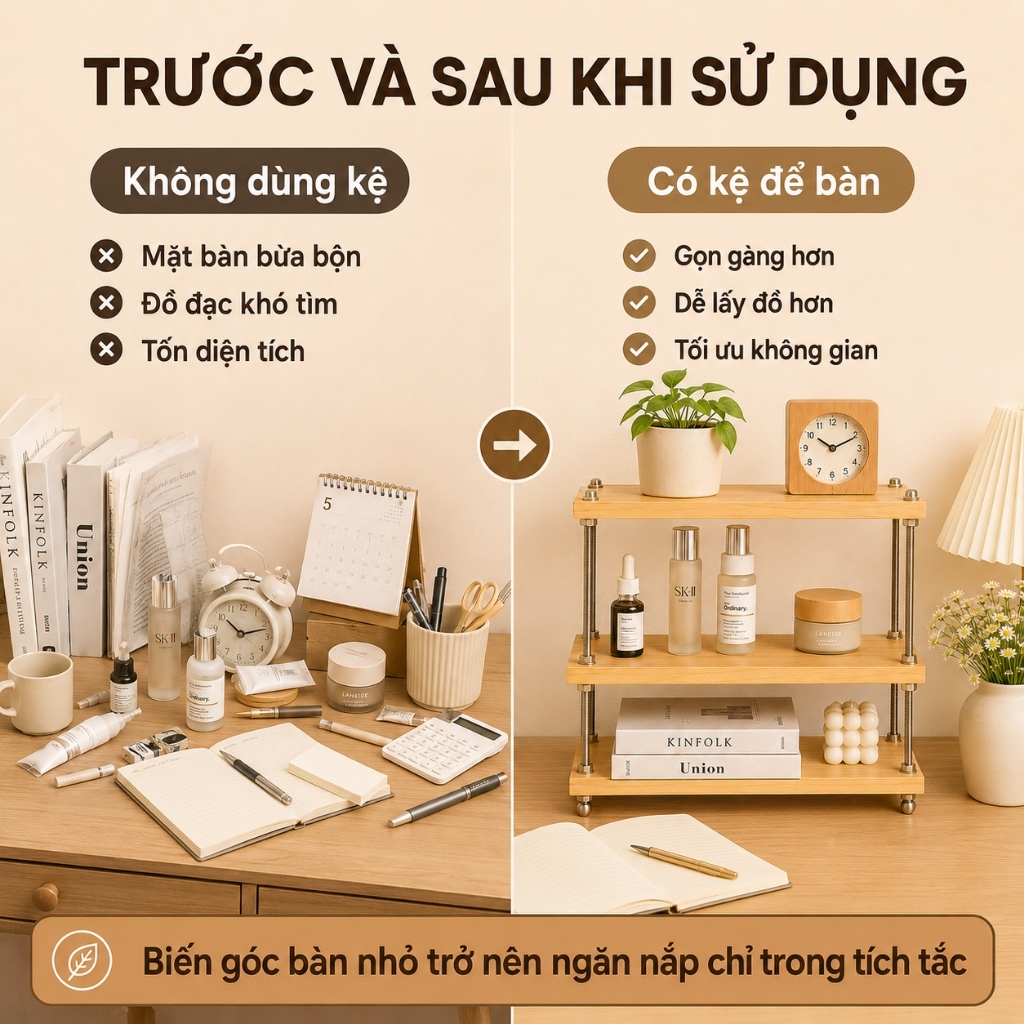 iPearl Giá đựng đồ để bàn 2-3 tầng Giá sách để bàn có thể đặt cốc trong chậu Ổn định không biến dạng Nhà bếp Kệ | BigBuy360 - bigbuy360.vn