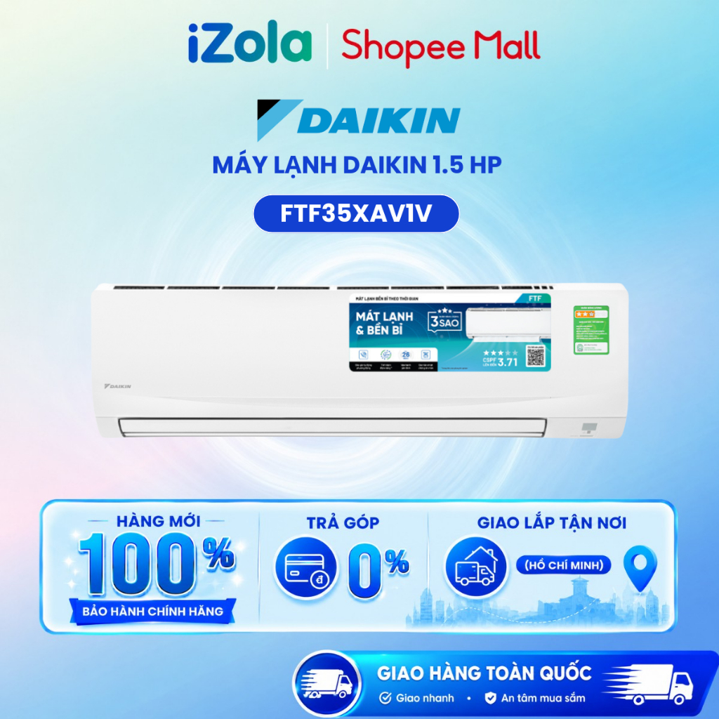 FTF35XAV1V - Máy lạnh Daikin 1.5 HP FTF35XAV1V - Hàng chính hãng
