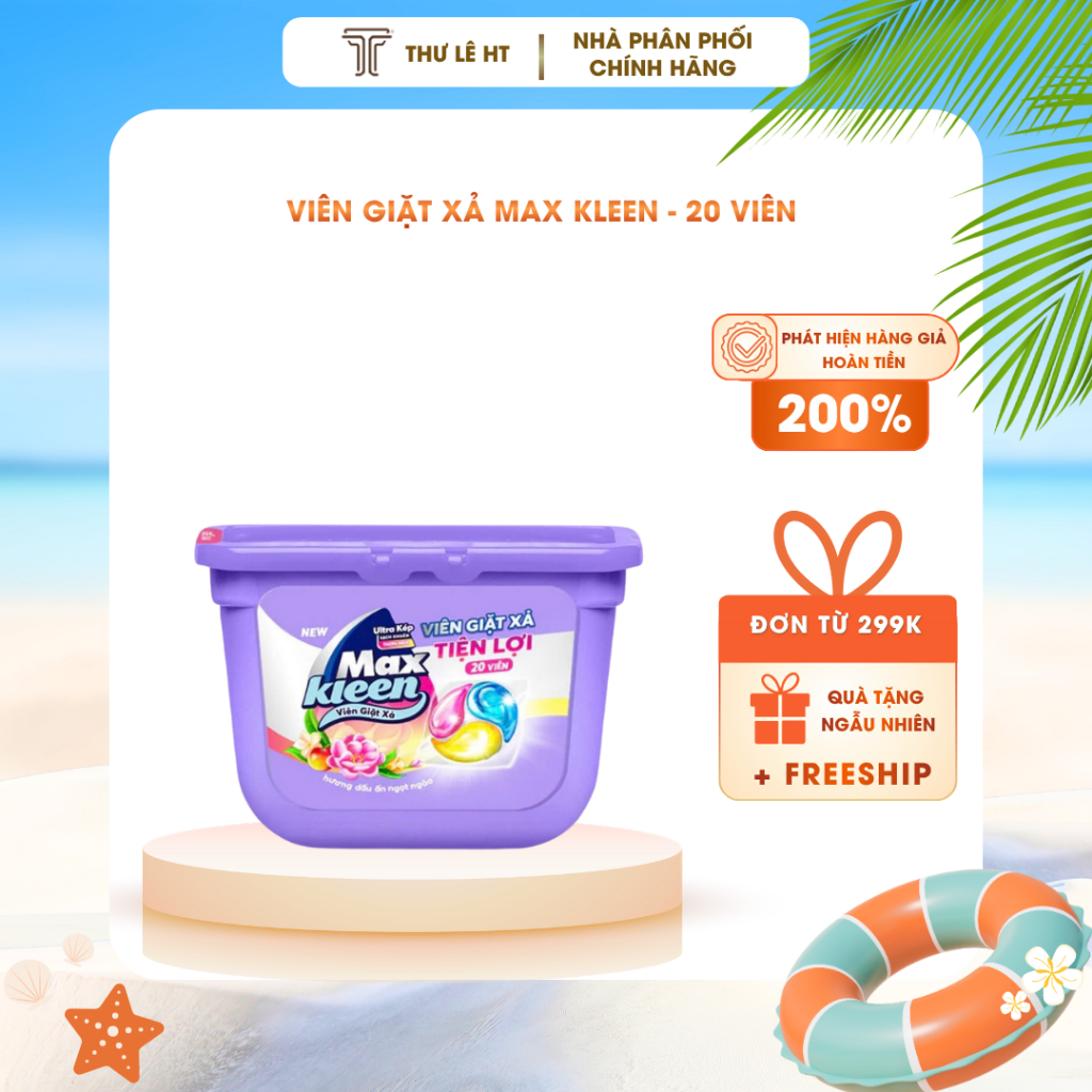 VIÊN GIẶT XẢ MAX KLEEN – 20 VIÊN