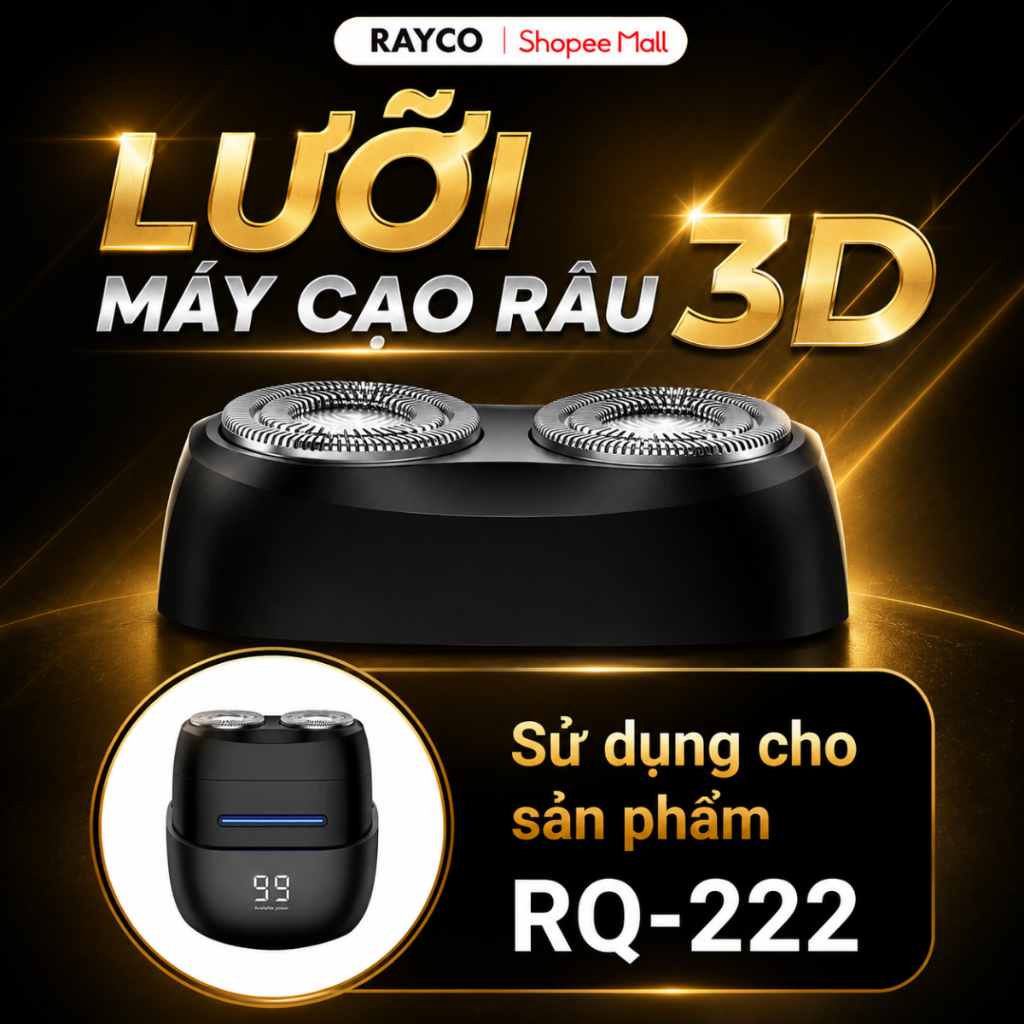 Lưỡi cạo râu dành cho máy cạo râu mini RAYCO RQ222, RAYCO Official