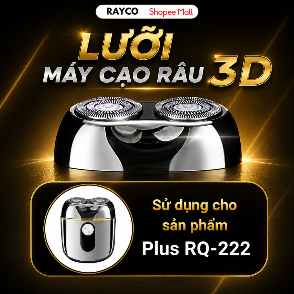 Lưỡi cạo râu dành cho máy cạo râu mini Pluss D RAYCO RQ222, RAYCO Official