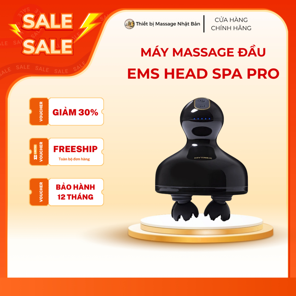 Máy Massage MyTrex EHP22B EMS Head Spa Pro EHP22B màu đen giảm đau mỏi toàn thân