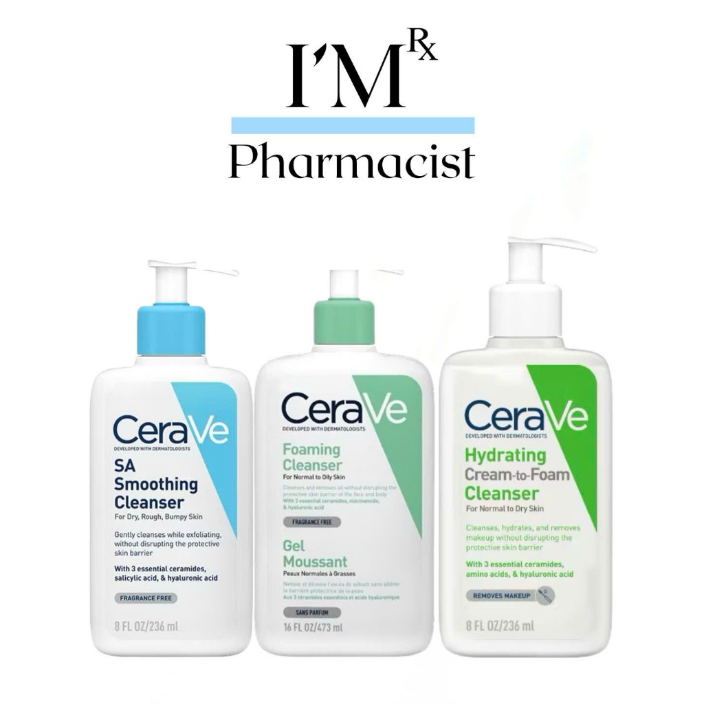 Cerave Sữa Rửa Mặt Giúp Làm Sạch Sâu Và Dưỡng Ẩm Dịu Nhẹ Foaming /SA Smoothing/Hydrating Cream To Fo