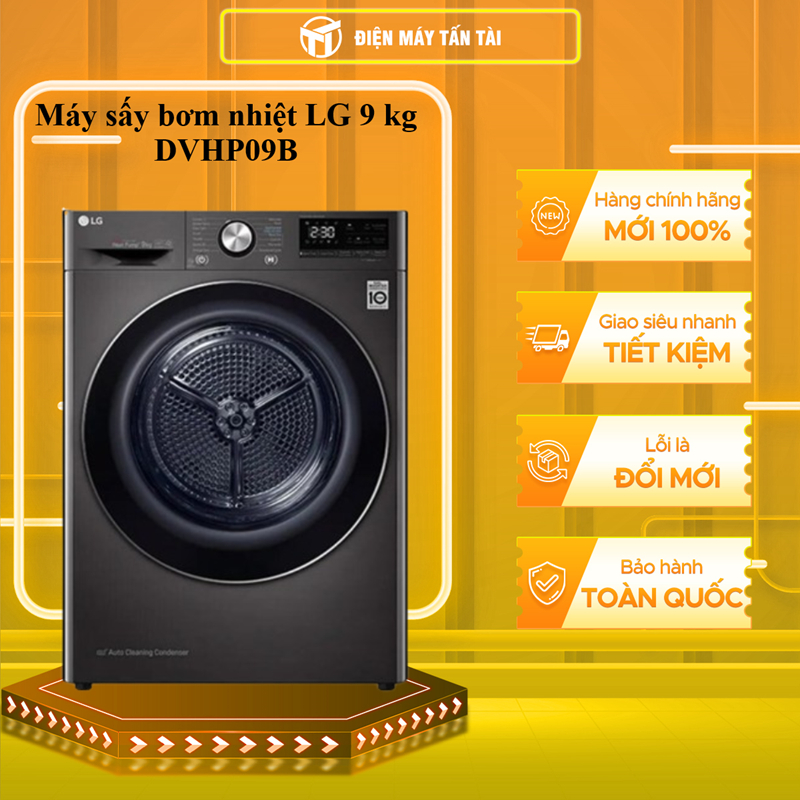 (TOÀN QUỐC) - DVHP09B - Máy Sấy Bơm Nhiệt LG DUAL Inverter Heat Pump 9kg  DVHP09B