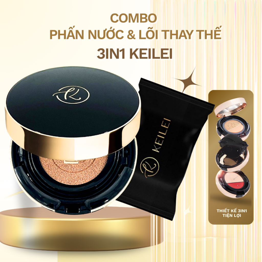 Combo Phấn Nước 3IN1 & Lõi Thay Thế KEILEI 3 IN 1 RADIANCE CUSHION