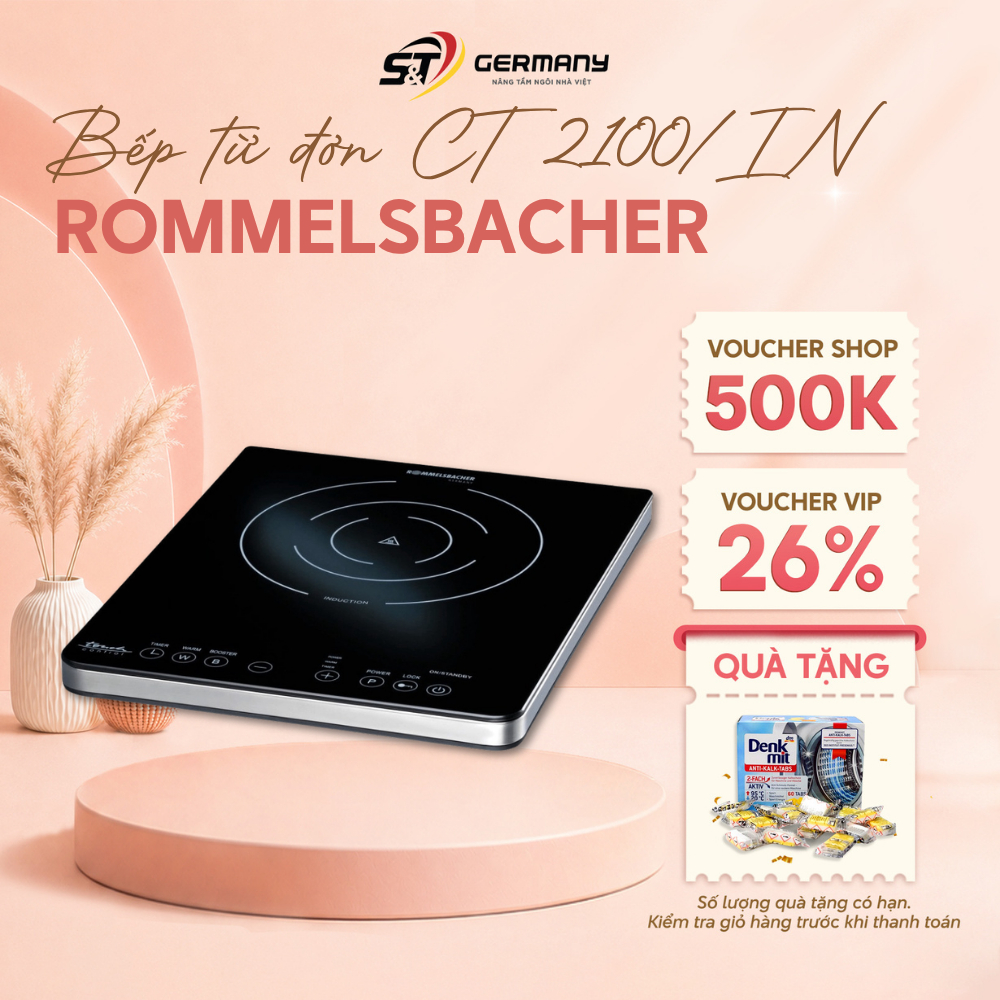 Bếp từ đơn Rommelsbacher CT 2100/IN , Bếp từ Công Suất Lớn GermanySnT HCM 30006