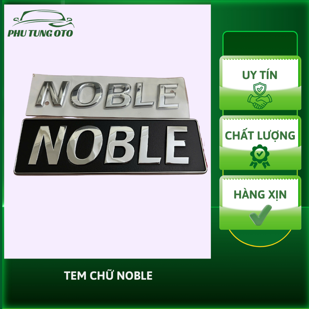 Tem Chữ NOBLE Đen / Trắng Dán Hông Xe Hyundai Universe – Hàng Chính Hãng Mobis