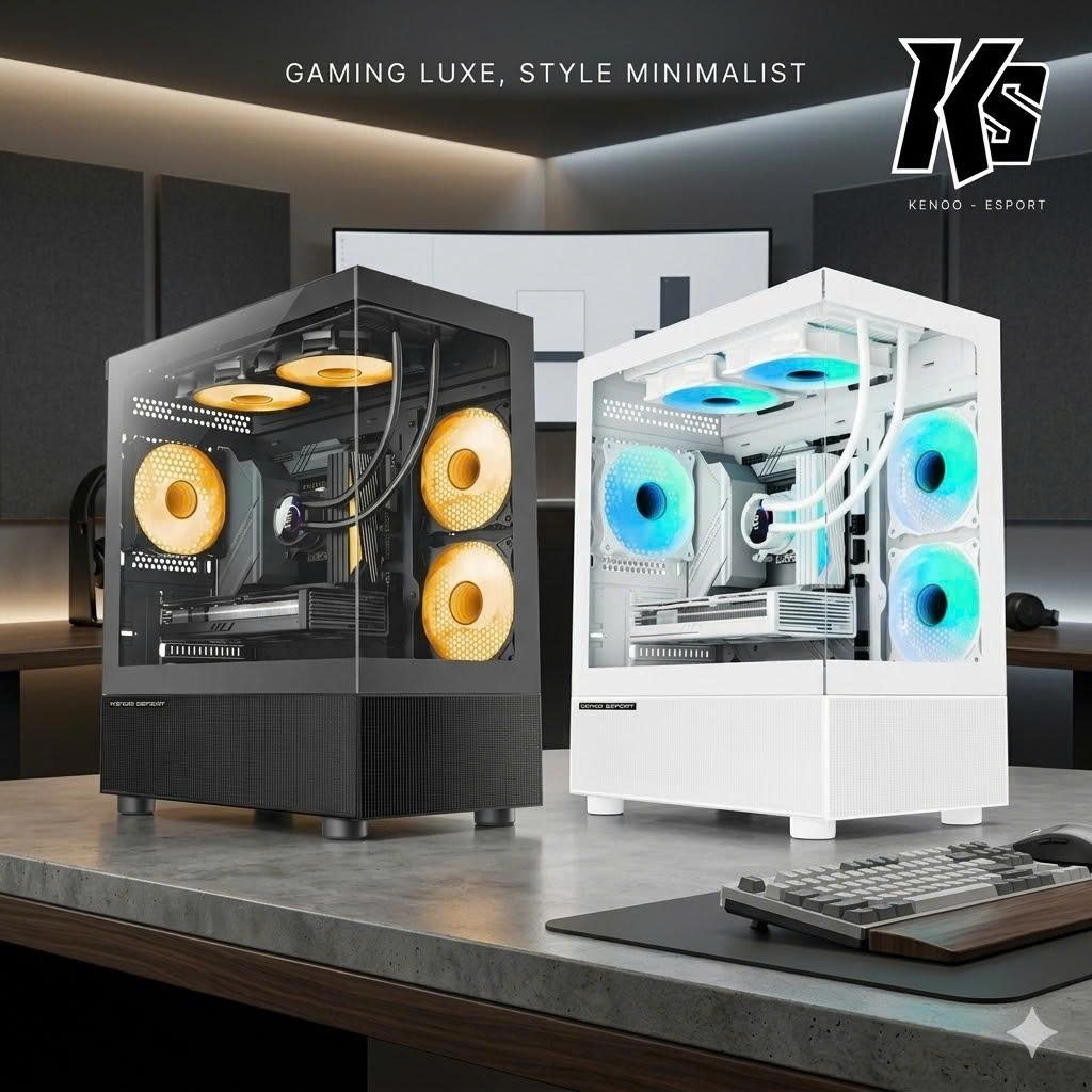 [SIÊU BỀN] Vỏ Case KENOO ESPORT MK200 - Tối Ưu Không Gian Làm Việc - Hỗ Trợ SSD/HDD - Bảo Hành 12 Th