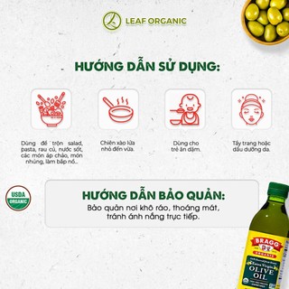 Dầu oliu hữu cơ ép lạnh Bragg 473ml