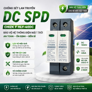 Chống sét dc, cắt sét lan truyền dc, lọc sét dc CHIZK chuyên dùng cho tủ điện năng lượng mặt trời