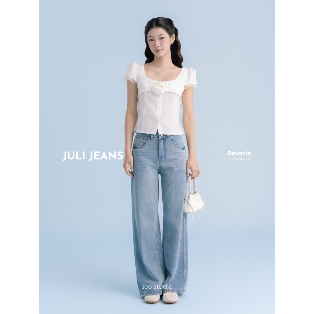 SEO STUDIO - Quần jeans xanh nhạt mềm - Juli Jeans