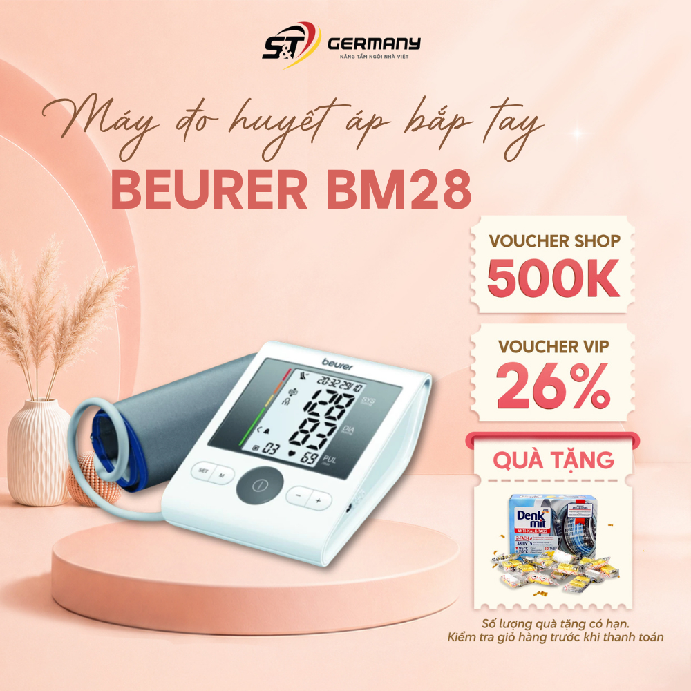 HCM Máy đo huyết áp bắp tay có Adapter BEURER BM28  GermanySnT 160151