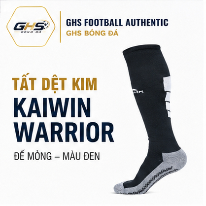 Tất Dệt Kim Kaiwin Warrior Đế Mỏng Màu Đen Chính Hãng – Thoáng Khí, Co Giãn Êm Chân