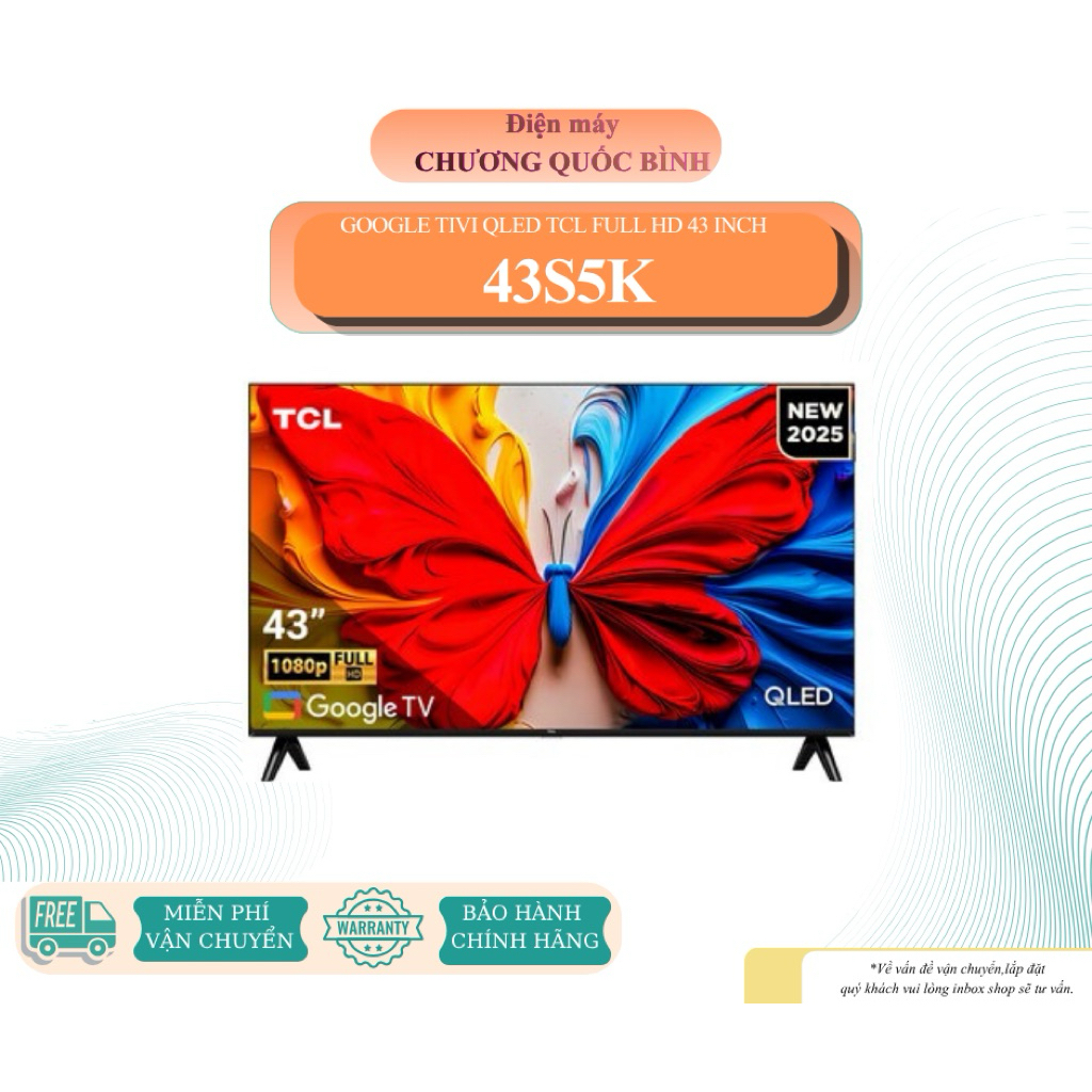 Google Tivi QLED TCL AI FHD 43 inch 43S5K