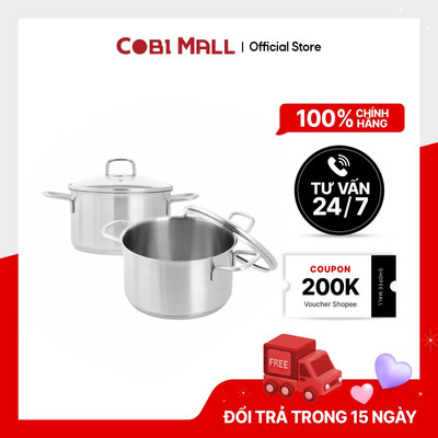 Nồi Inox 304 Có Nắp Đáy Từ Cao Cấp 20cm 24cm Dùng Bếp Từ Nấu Canh Luộc Hầm