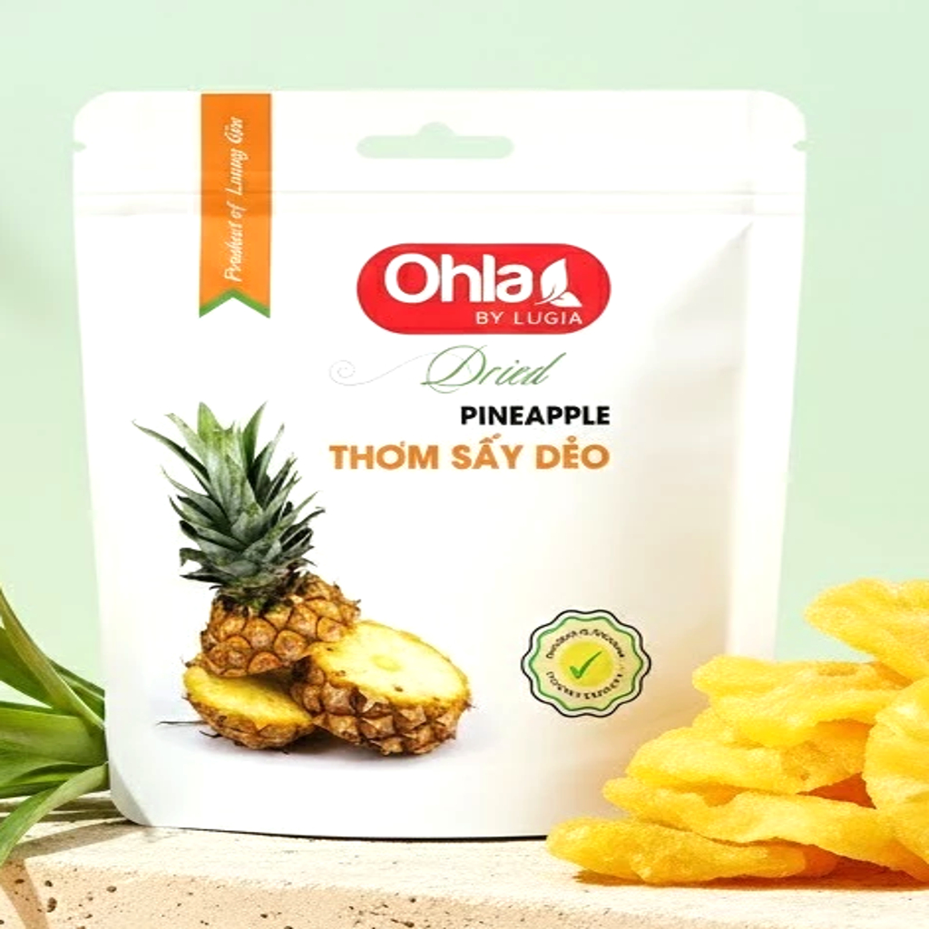 Thơm Sấy Dẻo Ohla 100g - Trái Cây Tươi Tự Nhiên Được Tuyển Chọn Kỹ Lưỡng