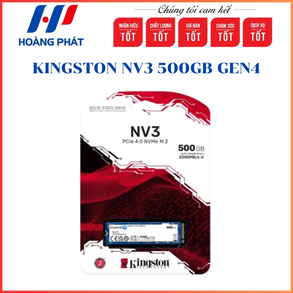 Ổ Cứng SSD KINGSTON NV3 500GB PCIe 4.0 - Hàng chính Hãng