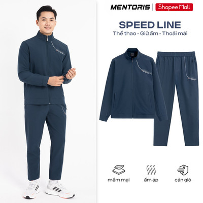 Bộ Gió Nam MENTORIS Premium Windwear Cao Cấp, Form Thể Thao Hiện Đại, Vải Gió Co Giãn MCBG25W017