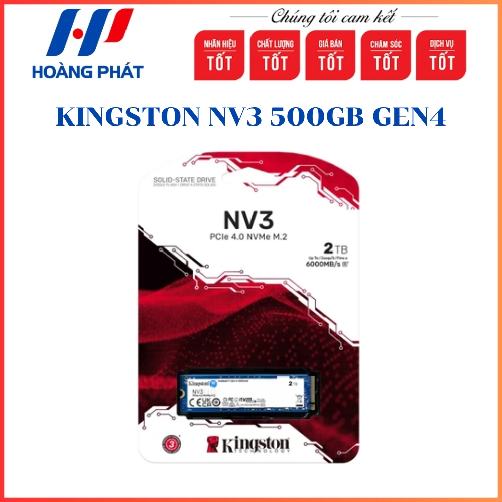 Ổ Cứng SSD KINGSTON NV3 2TB PCIe 4.0 - Hàng chính Hãng