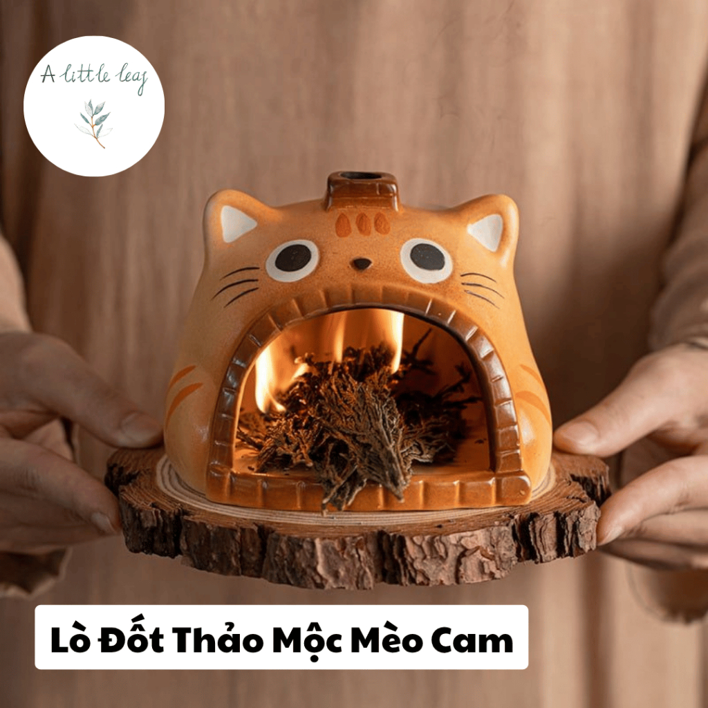 LÒ ĐỐT THẢO MỘC MÈO CAM, BẾP XÔNG THẢO MỘC, LÒ ĐỐT PALO SANTO, XÔ THƠM