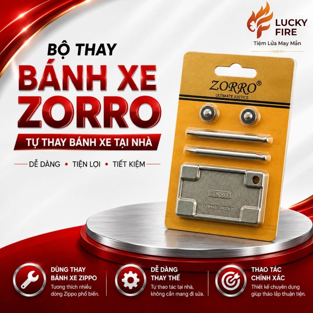 Bộ thay và đóng bánh xe bật lửa và Zippo