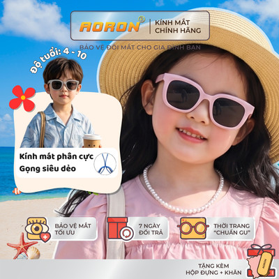 Kính Mát Trẻ Em AORON Tròng Phân Cực Chống Tia UV400 Cho Bé Trai Bé Gái Đi Biển Chống Nắng AK285