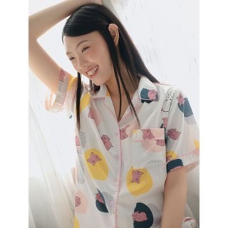 VIBES Pijama dài Piglet Long Py Set chất liệu Lụa latin cao cấp, nhiều họa tiết