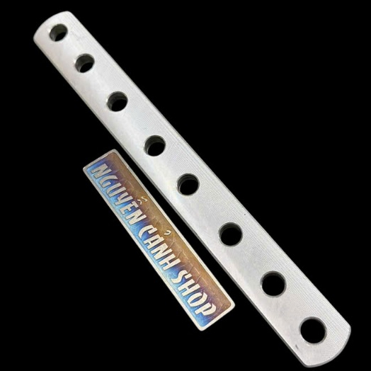 Pát chế treo pô gác chân xe máy 20cm lổ 10ly nhôm CNC