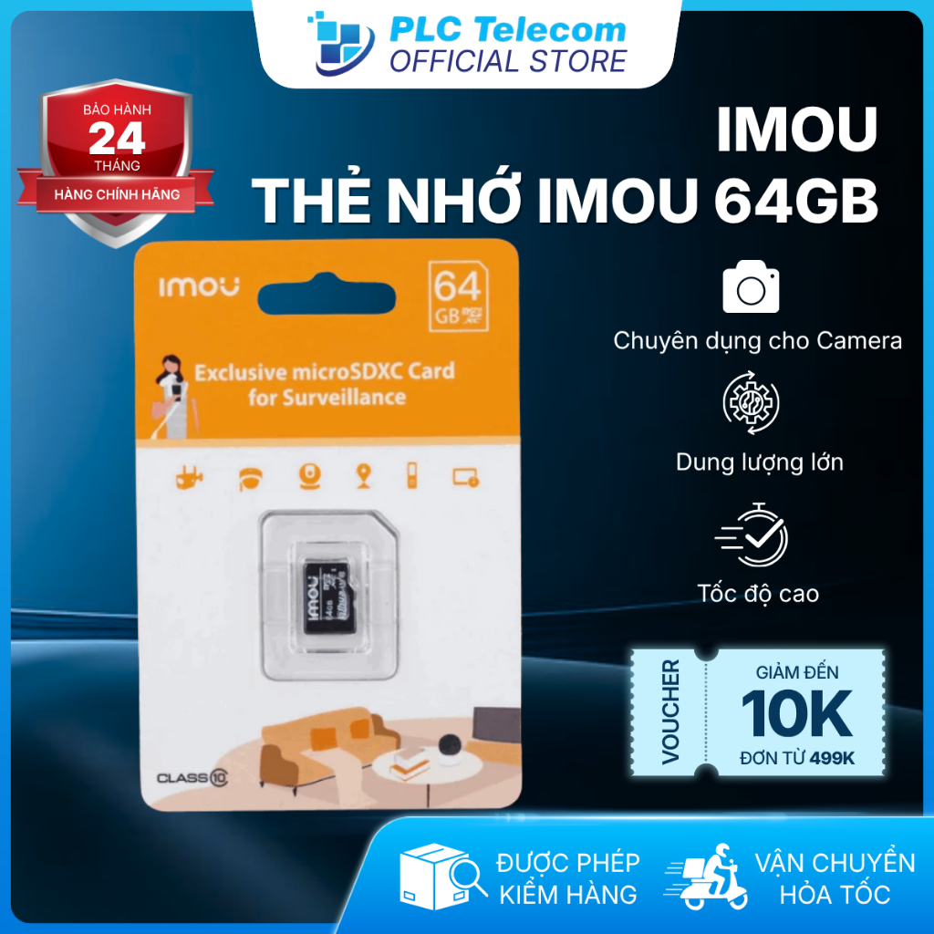 Thẻ Nhớ Chuyên Dụng Cho Camera IMOU 64GB/128GB DAHUA / IMOU Chính hãng | PLC TELECOM
