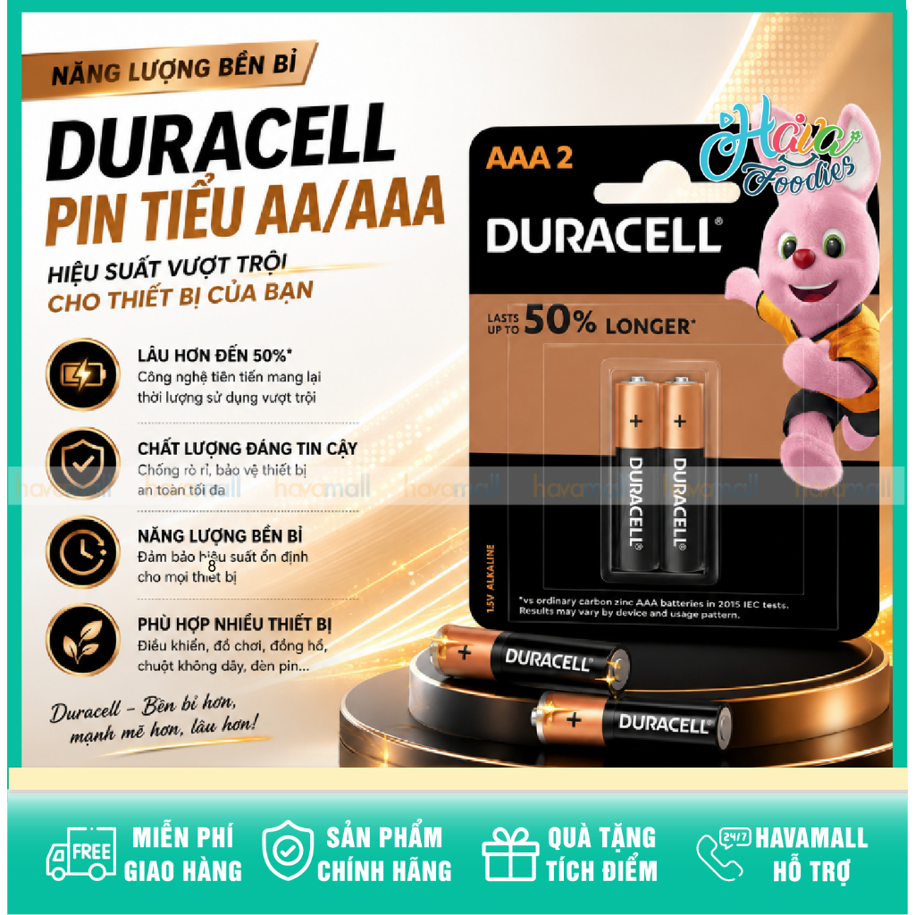Pin Kiềm Duracell Alkaline AA / AAA Vỉ 2 Viên – Duracell Alkaline AA / AAA Battery 2 Packs