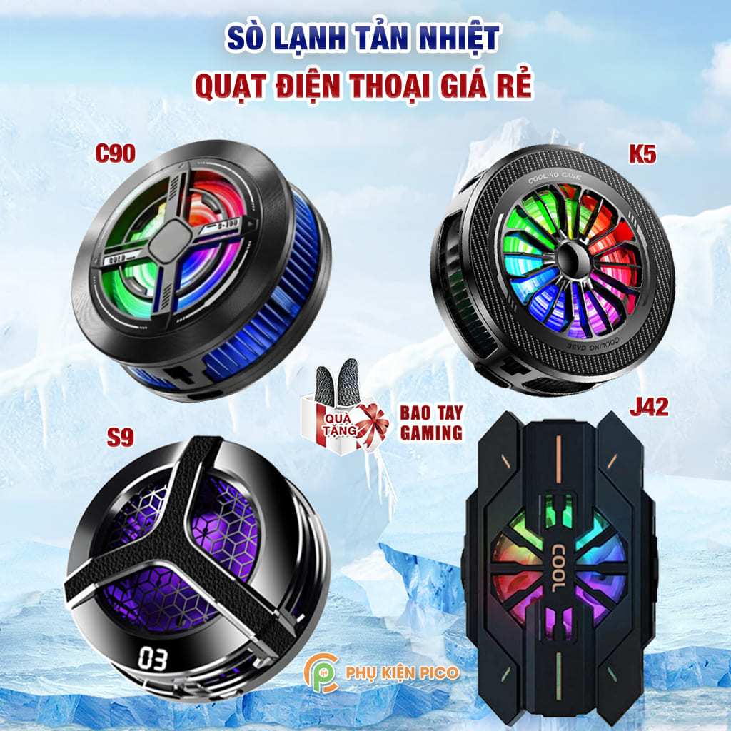 Quạt tản nhiệt điện thoại sò lạnh J22 / J42 / J86 Pro AI tản nhiệt sò lạnh siêu rẻ 3 chế độ làm lạnh