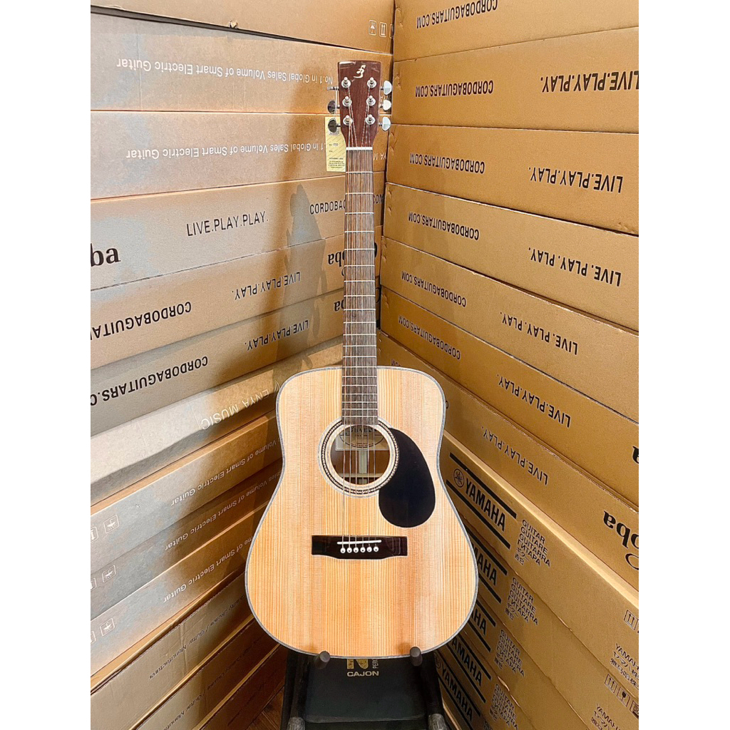 Guitar Ba Đờn D200 - Guitar Acoustic chính hãng Ba Đờn dáng D đầy - Có ty chỉnh cần - Giá bán tầm 3t