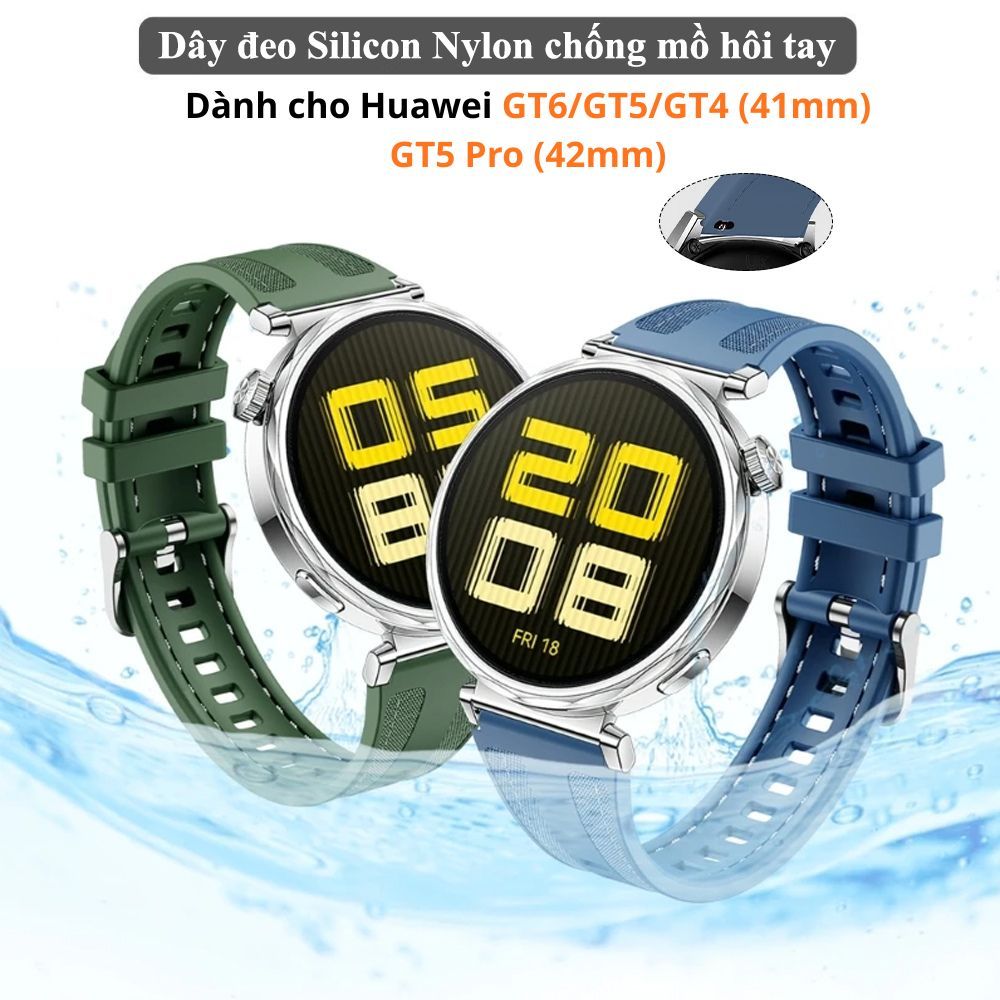 Dây đeo Silicon Nylon dành cho Huawei Watch GT6/GT5/GT4 (41MM),GT5 Pro (42mm)