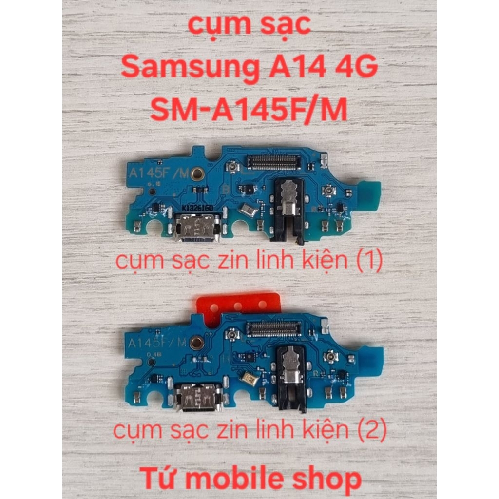 Cụm sạc Samsung A14 4G SM-A145F SM-A145M , mã cụm sạc A145F/M (cụm sạc zin linh kiện)