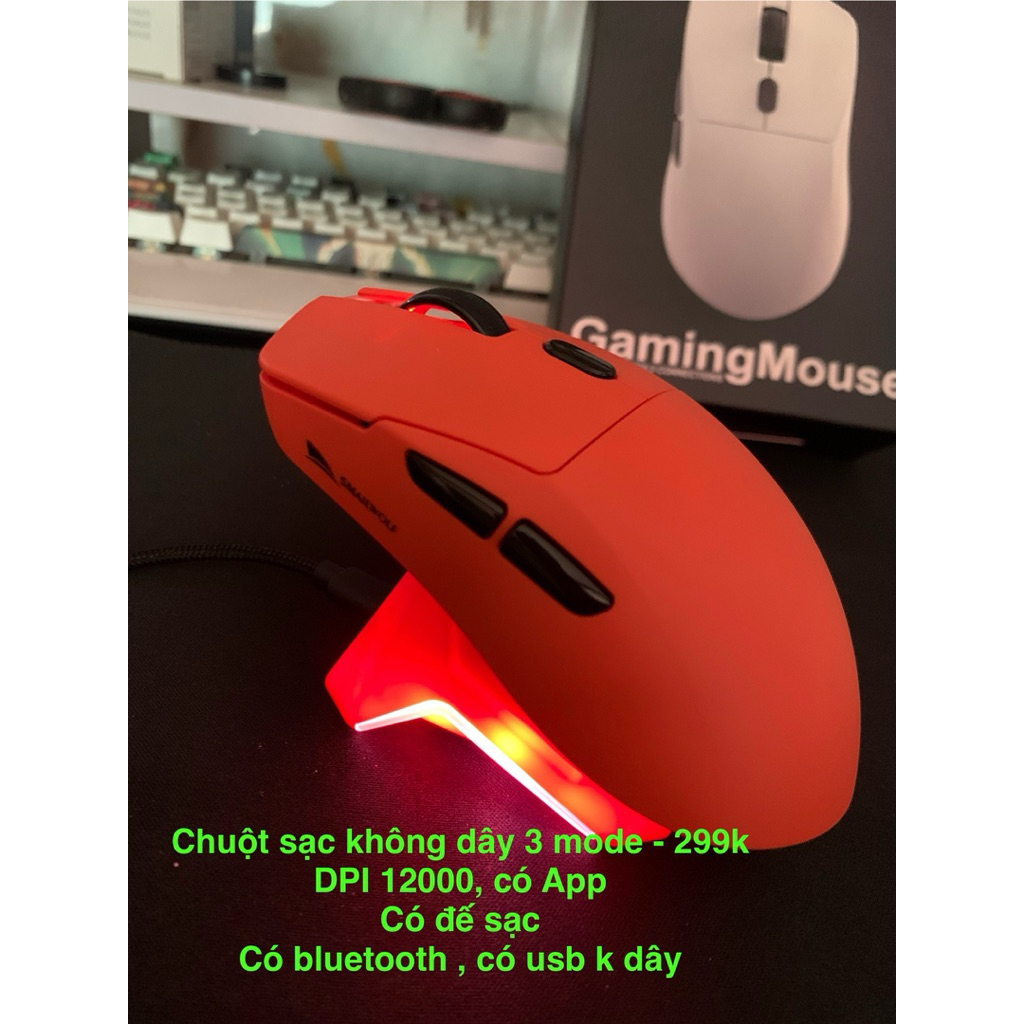 Chuột gaming không dây 3 mode