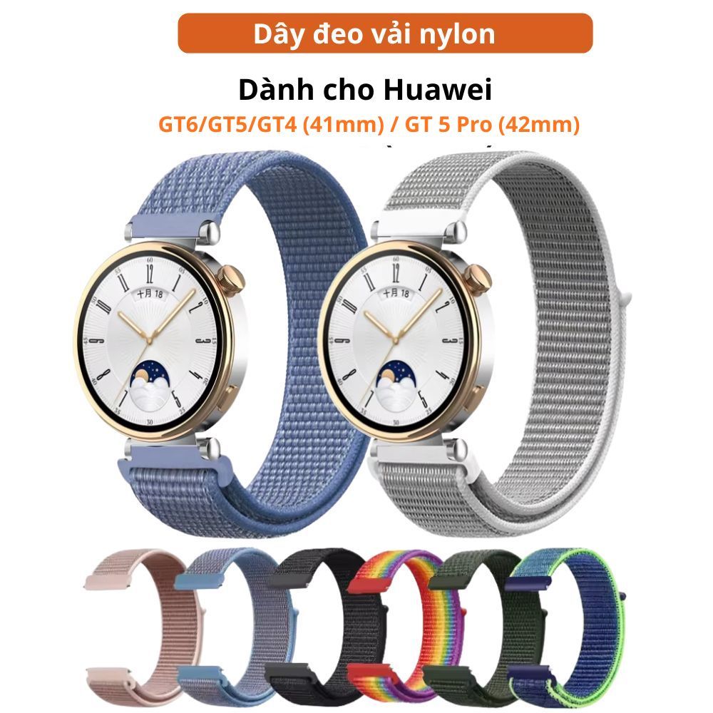 Dây đeo vải Nylon dành cho Huawei Watch GT6/GT5/GT4 (41mm), GT5 Pro (42mm)