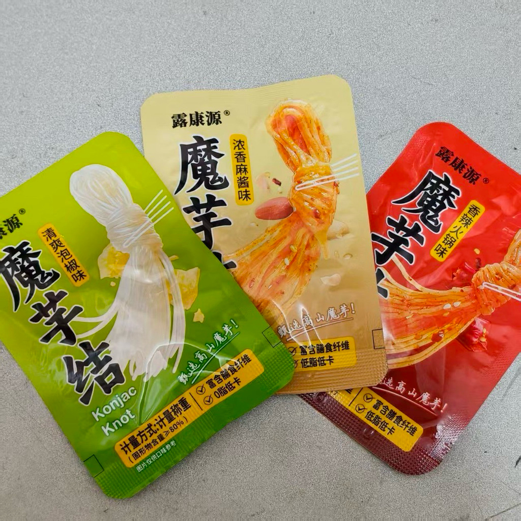 Konjac Knot Vị Ớt Ngâm Chua Hộp Nhiều Gói - Snack Khoai Nưa Dai Giòn Cay Nhẹ Ăn Vặt Trung Quốc