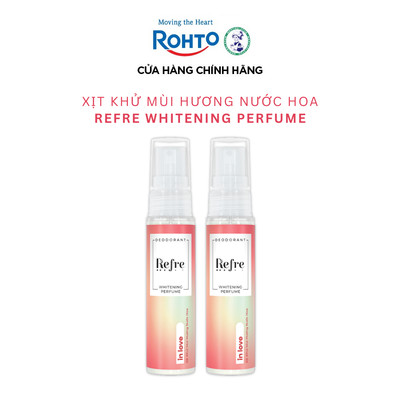 [VB] Combo 2 Xịt khử mùi Refre dưỡng sáng da hương nước hoa Whitening Perfume 30ml – In Love (hương tình yêu)