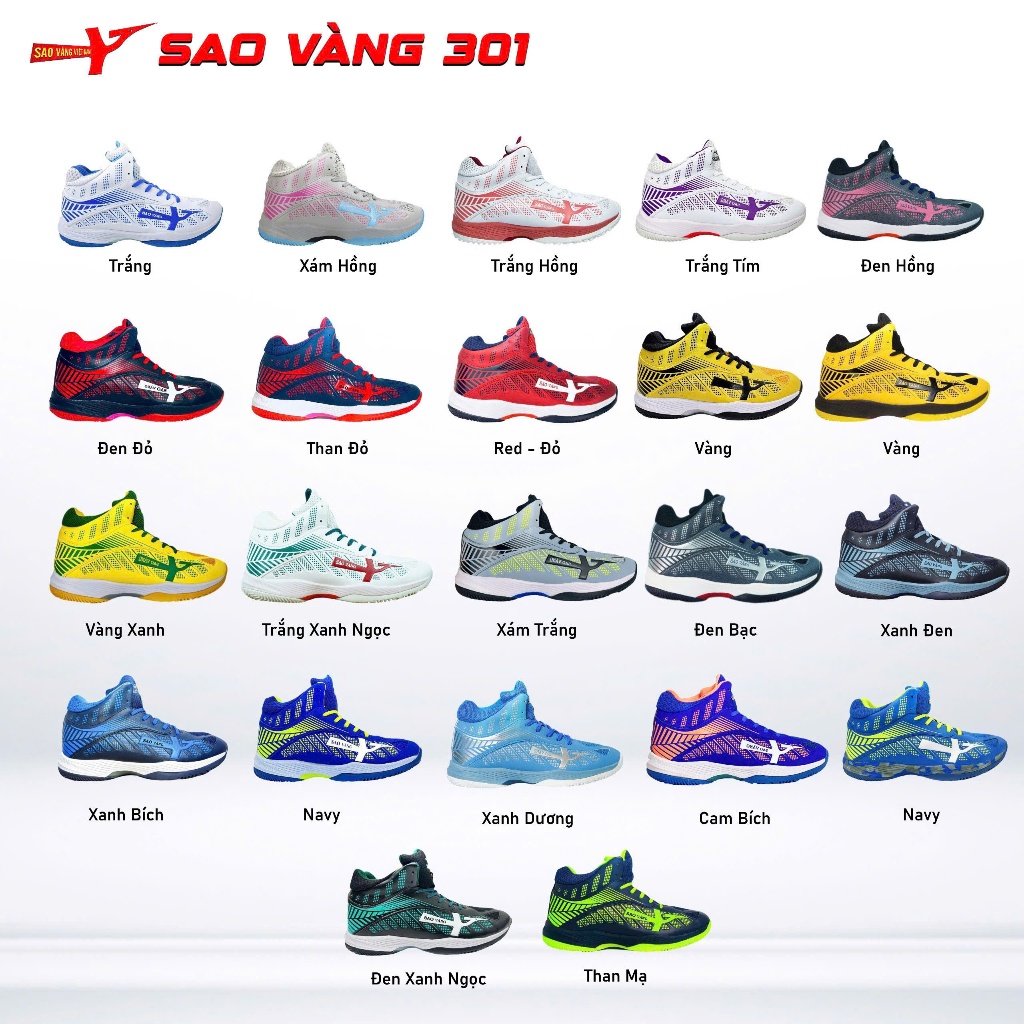 Giày Sao Vàng 301 - Giày Bóng chuyền - Giày Thể thao