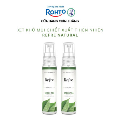 [VB] Combo 2 Xịt khử mùi Refre chiết xuất thiên nhiên Natural 30ml - Green tea (hương trà xanh)