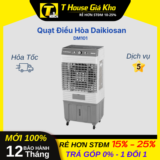[Mới 100% - Chính Hãng] Quạt Điều Hòa Daikiosan DM101 40L - 130W Làm Mát Tốt Bền Bỉ BH 12 Tháng