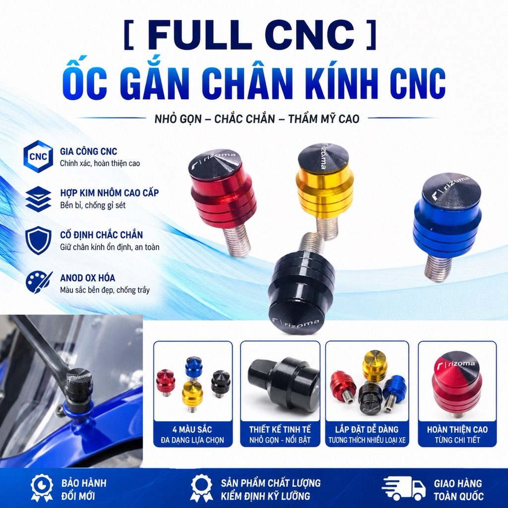 [ Full CNC ] Ốc gắn chân kính CNC