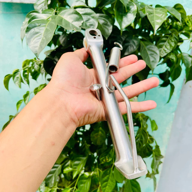 Chân chống nghiêng inox mọi loại xe (Kèm lò xo và ốc) Phụ Kiện Xe Máy HT