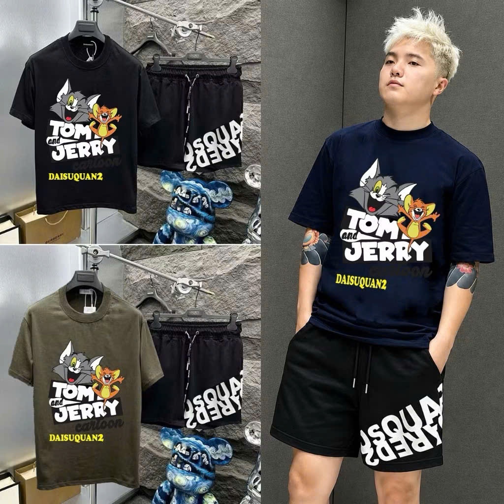 🔥Hot🔥 Áo Thun  Tom&Jely  Áo Hè HotQ Nam Nữ  Thoáng Mát Cotton Thiết Kế Hot Trend  New 2026