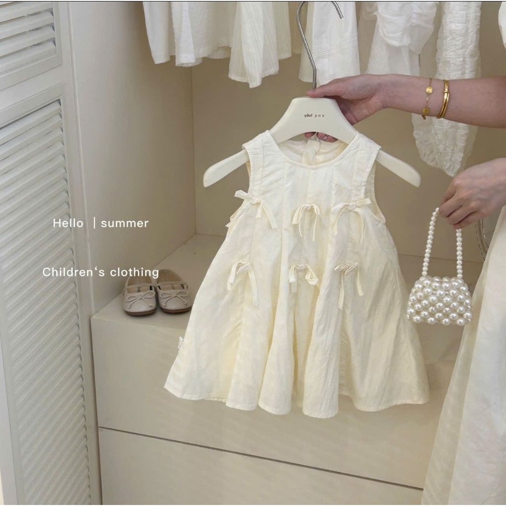 (V006) Váy bé gái Quảng Châu CC V006- Thiết kế dáng đẹp, chất liệu mềm mại, thoáng mát, size 90 -120