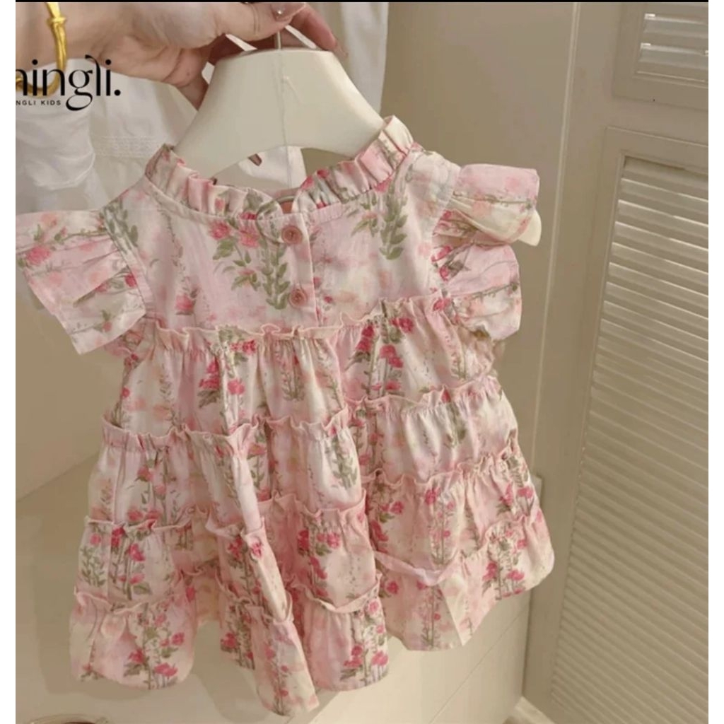 (V007) Váy bé gái QCCC V007- Thời trang trẻ em cao cấp, size 90-120 (9kg-28kg)