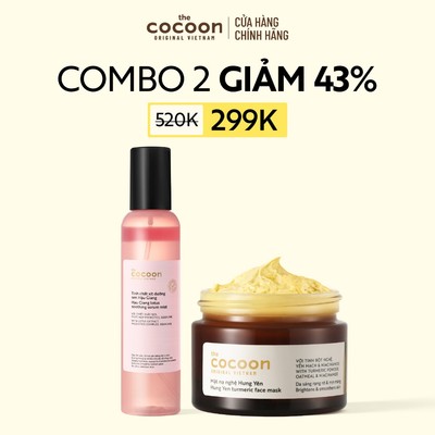 [MUA 2 GIẢM 43%] Combo Tinh chất xịt dưỡng sen Hậu Giang 200ml & Mặt nạ nghệ Hưng Yên 30ml